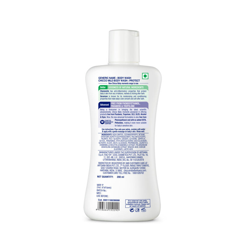 Baby Mild Bodywash Protect (200ml) image number 1